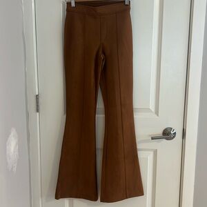 NWOT XS Spanx Faux Duede Flare Pants Carmel Petite